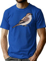 Sparrow Bird T-Shirt for Men & Women, T-Shirts Graphic Tee - Blue