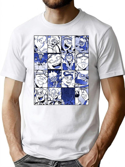 Special Present Oboro Shirakumo Collage Color Version Gift Movie Fans Poster Premium Heavyweight Cotton T-Shirt - Black