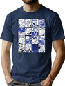 Special Present Oboro Shirakumo Collage Color Version Gift Movie Fans Poster Premium Heavyweight Cotton T-Shirt - Navy