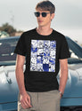 Special Present Oboro Shirakumo Collage Color Version Gift Movie Fans Black T-Shirt - Navy