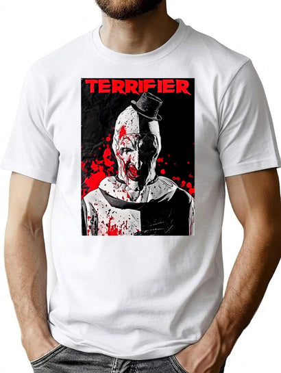 Special Present Terrifier Movie Horror Poster Art Gift Movie Fans T-Shirt for Men & Women, T-Shirts Graphic Tee - Black