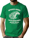 Speed King Motorworks Speed Shop Hollywood Calif T-Shirt for Men & Women, T-Shirts Graphic Tee - Green