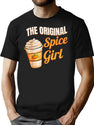 Spice Pumpkin Funny Vintage Girl Coffee Life T-Shirt for Men & Women, T-Shirts Graphic Tee - Black