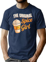 Spice Pumpkin Funny Vintage Girl Coffee Life T-Shirt for Men & Women, T-Shirts Graphic Tee - Navy