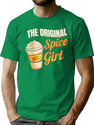 Spice Pumpkin Funny Vintage Girl Coffee Life T-Shirt for Men & Women, T-Shirts Graphic Tee - Green