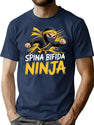 Spina Bifida Ninja Funny Vintage Yellow Awareness Support T-Shirt for Men & Women, T-Shirts Graphic Tee - Navy