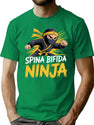 Spina Bifida Ninja Funny Vintage Yellow Awareness Support T-Shirt for Men & Women, T-Shirts Graphic Tee - Green