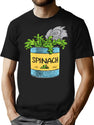 Spinach Can Of Power T-Shirt for Men & Women, T-Shirts Graphic Tee - Black
