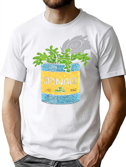 Spinach Can Of Power T-Shirt for Men & Women, T-Shirts Graphic Tee - Black
