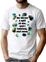 Spit - Funny Bad Translation Quote With Glitch Art Bootleg Graphic T-Shirt - White