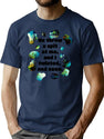 Spit - Funny Bad Translation Quote With Glitch Art Bootleg Graphic T-Shirt - Navy