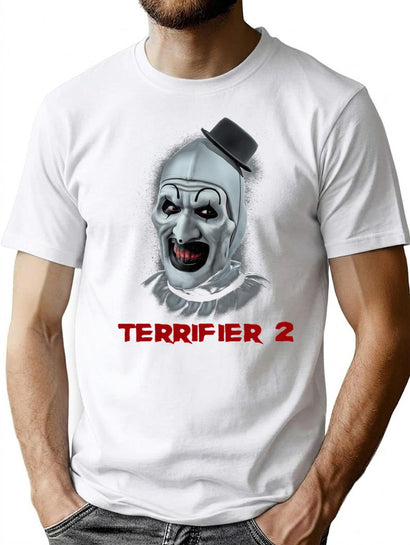 Spooky And Scary Clown Terror T-Shirt for Men & Women, T-Shirts Graphic Tee - Black