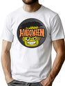 Spooky Frankenstein Halloween Sticker Creepy Cute Monster Design T-Shirt for Men & Women, T-Shirts Graphic Tee - White