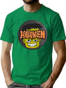 Spooky Frankenstein Halloween Sticker Creepy Cute Monster Design T-Shirt for Men & Women, T-Shirts Graphic Tee - Green
