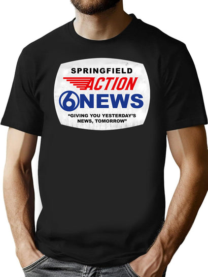 Springfield Action News T-Shirt for Men & Women, T-Shirts Graphic Tee - Black