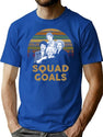 Squad Goals Old Girl T-Shirt for Men & Women, T-Shirts Graphic Tee - Blue