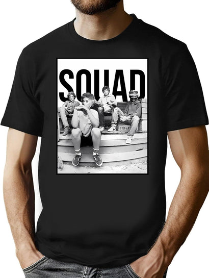 Squad Gold Vintage T-Shirt for Men & Women, T-Shirts Graphic Tee - Black