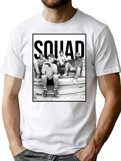Squad Gold Vintage T-Shirt for Men & Women, T-Shirts Graphic Tee - Black