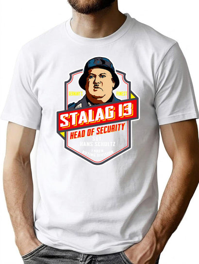 Stalag 13 Sgt. Schultz Head Of Security Hogan'S Heroes (1) T-Shirt for Men & Women, T-Shirts Graphic Tee - Black