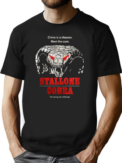 Stallone Cobra T-Shirt for Men & Women, T-Shirts Graphic Tee - Black