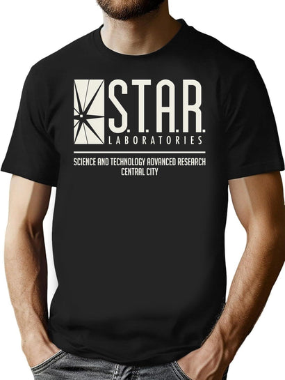 Star Labs T-Shirt for Men & Women, T-Shirts Graphic Tee - Black