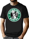 Starborks Kerfee T-Shirt for Men & Women, T-Shirts Graphic Tee - Black