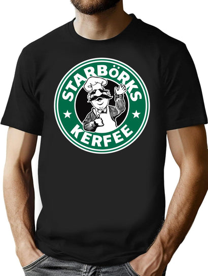 Starborks Kerfee T-Shirt for Men & Women, T-Shirts Graphic Tee - Black