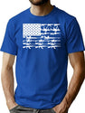 Stars Stripes And Guns T-Shirt for Men & Women, T-Shirts Graphic Tee - Blue