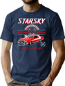 Starsky 1976 Ford Gran Torino T-Shirt for Men & Women, T-Shirts Graphic Tee - Navy