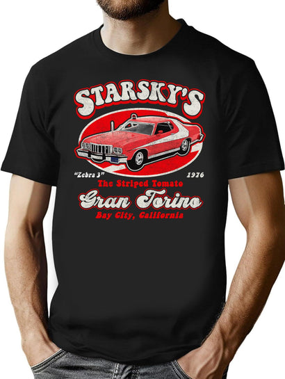 Starsky'S Gran Torino Dks T-Shirt for Men & Women, T-Shirts Graphic Tee - Black