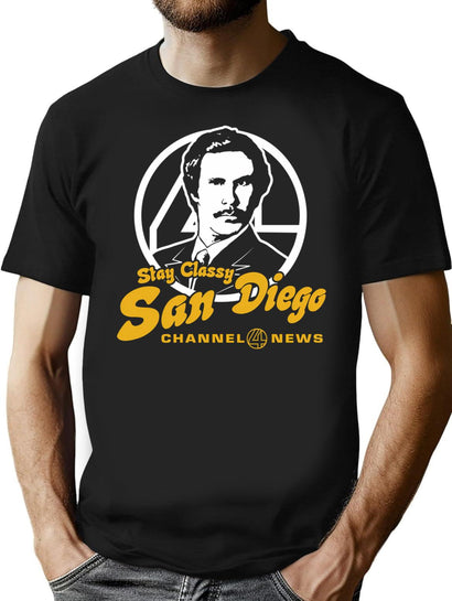 Stay Classy San Diego T-Shirt for Men & Women, T-Shirts Graphic Tee - Black