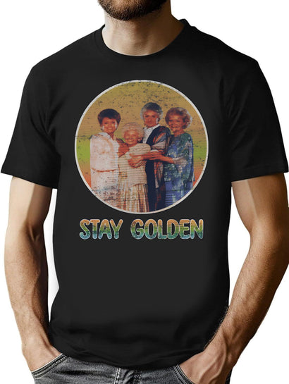 Stay Golden Vintage Grunge Golden Girls 90S T-Shirt for Men & Women, T-Shirts Graphic Tee - Black