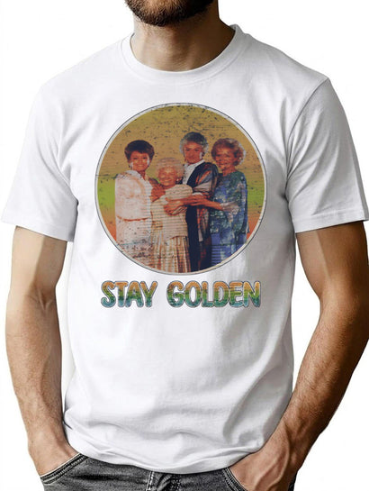 Stay Golden Vintage Grunge Golden Girls 90S T-Shirt for Men & Women, T-Shirts Graphic Tee - Black