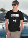 Steampunk Pug T-Shirt for Men & Women, T-Shirts Graphic Tee - Navy
