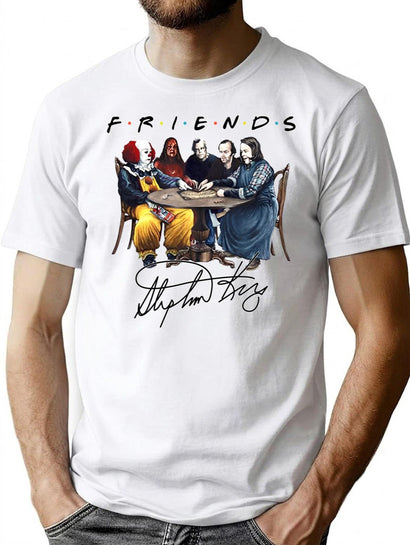 Stephen-King-Horror-Friends-Shirt Essential Premium Heavyweight Cotton T-Shirt - Black