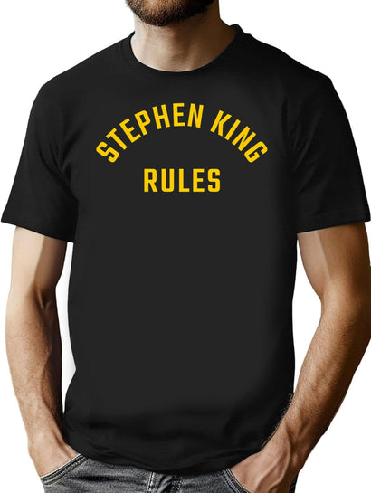Stephen King Rules - Monster Squad T-Shirt for Men & Women, T-Shirts Graphic Tee - Black