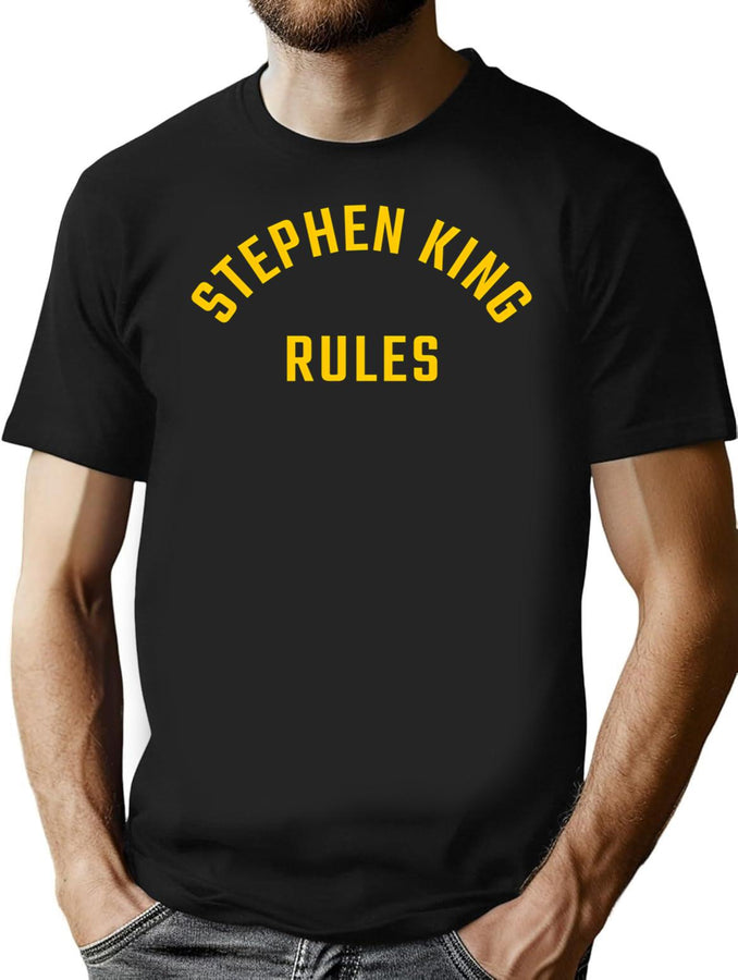 Stephen King Rules - Monster Squad T-Shirt for Men & Women, T-Shirts Graphic Tee - Black