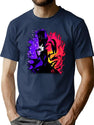 Stolas and Blitzo Inner Desires - Helluva Boss Photographic Print Premium Heavyweight Cotton T-Shirt - Navy