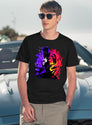 Stolas and Blitzo Inner Desires - Helluva Boss Photographic Print Black T-Shirt - Navy