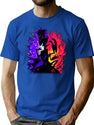 Stolas and Blitzo Inner Desires - Helluva Boss Photographic Print Premium Heavyweight Cotton T-Shirt - Blue