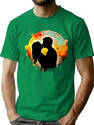 Street Art Kiss Bootleg Graphic T-Shirt - Green