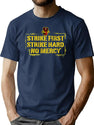 Strike First Strike Hard Spray Painted Wall Sign Cobra Kai T-Shirt for Men & Women, T-Shirts Graphic Tee - Navy