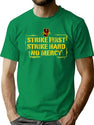 Strike First Strike Hard Spray Painted Wall Sign Cobra Kai T-Shirt for Men & Women, T-Shirts Graphic Tee - Green