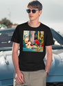 Sucking Santa T-Shirt for Men & Women, T-Shirts Graphic Tee - Navy