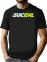 Suicidal Subway Logo Depression Bootleg Graphic T-Shirt - Black