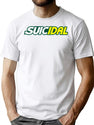 Suicidal Subway Logo Depression Bootleg Graphic T-Shirt - White