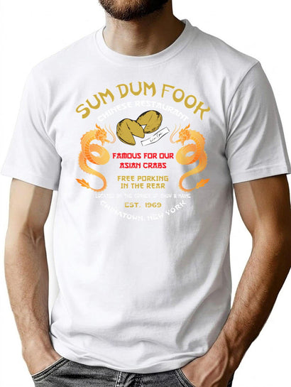 Sum Dum Fook Chinese Restaurant T-Shirt for Men & Women, T-Shirts Graphic Tee - Black