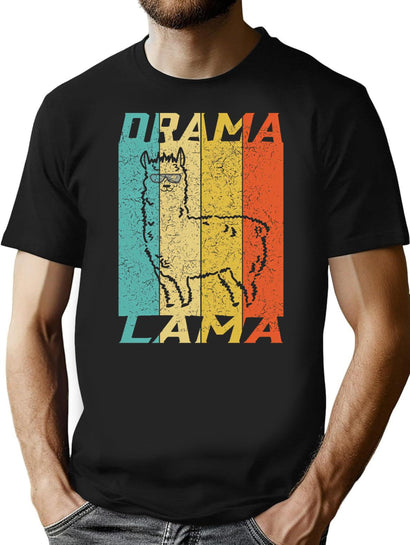 Summer Drama Lama T-Shirt for Men & Women, T-Shirts Graphic Tee - Black