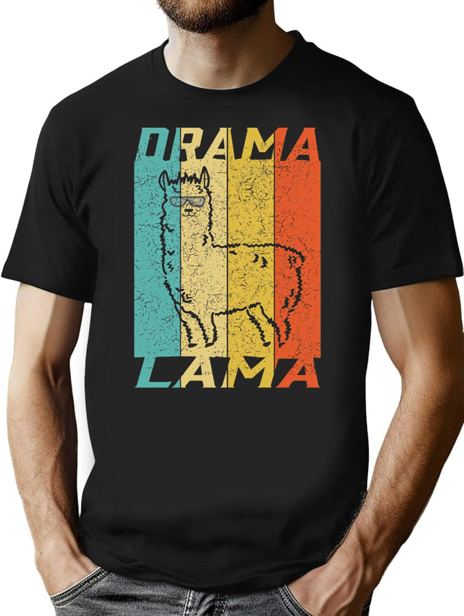 Summer Drama Lama T-Shirt for Men & Women, T-Shirts Graphic Tee - Black