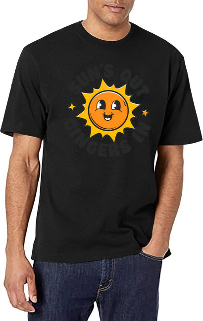 Sun'S Out Gingers In T-Shirt for Men & Women, T-Shirts Graphic Tee - Black